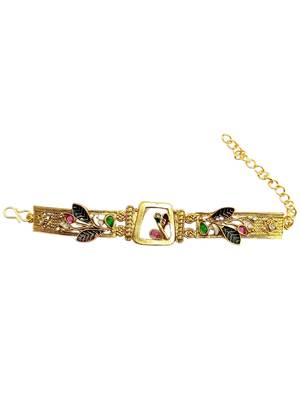 Gold plated heritage rajwadi adjustable bracelet 2