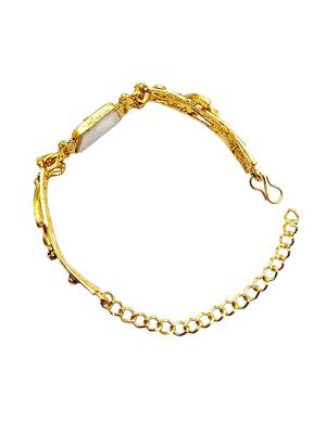Gold plated heritage rajwadi adjustable bracelet 4