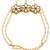 Gold plated kundan floral hathphool ring bracelet