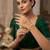 Gold plated kundan floral hathphool ring bracelet