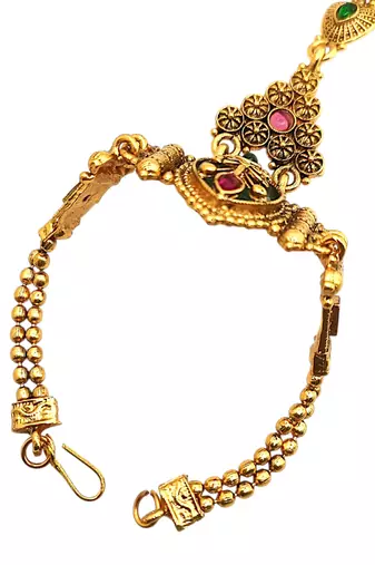 Set of 2 heritage design adjustable hathphool ring bracelet