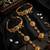 Set of 2 heritage design adjustable hathphool ring bracelet