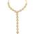 Gold plated kundan hathphool ring bracelet