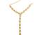 Gold plated kundan hathphool ring bracelet