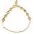 Gold plated kundan hathphool ring bracelet