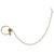 Gold plated beaded pressing nose ring with chain