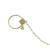 Gold plated beaded pressing nose ring with chain