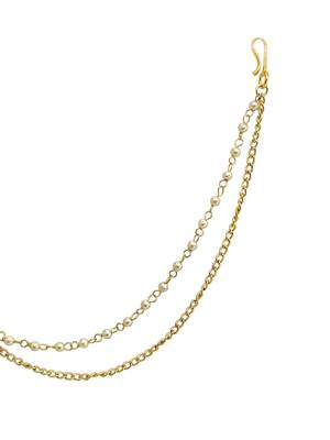 Gold plated peacock enamel nose ring nathiya 4