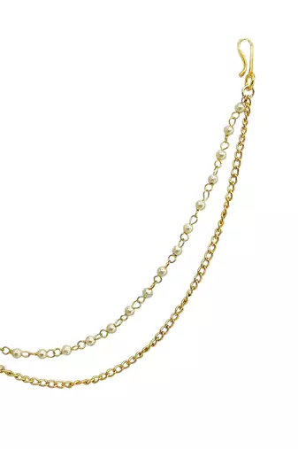 Gold plated peacock enamel nose ring nathiya