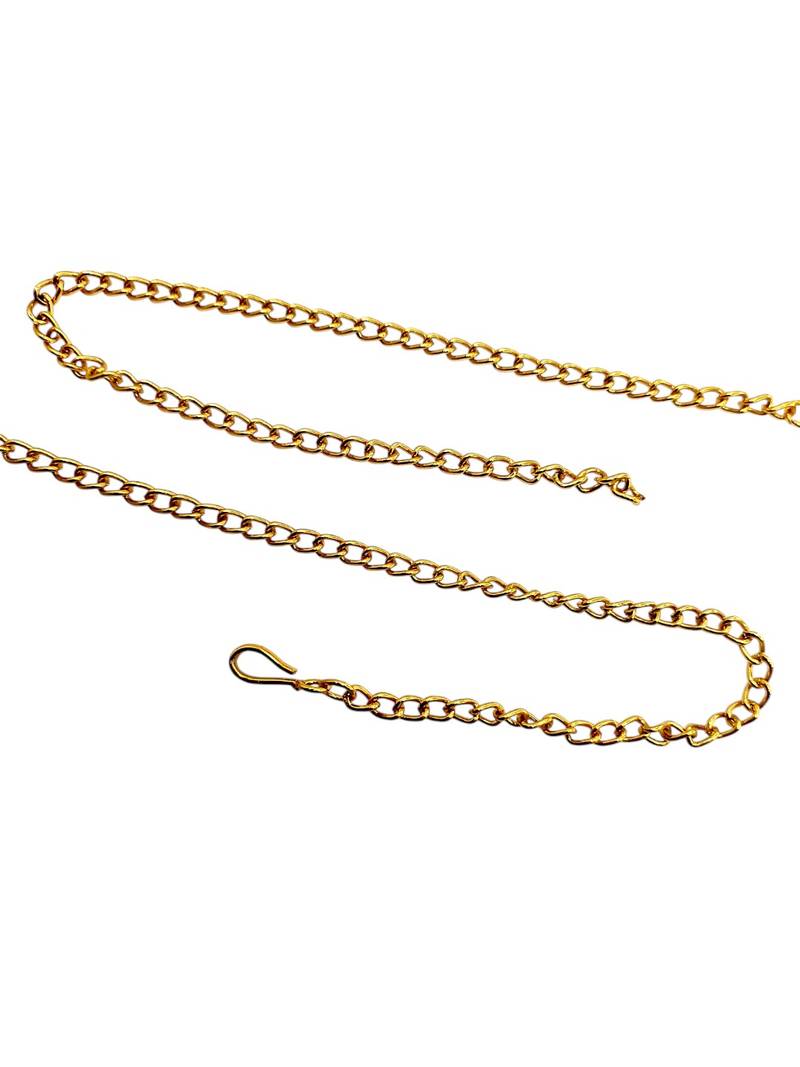 Gold plated kundan embellished waist chain kamarbandh