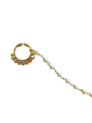 Gold plated radha nose ring nathiya 3