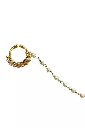 Gold plated radha nose ring nathiya