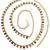 Gold plated multi stone waist chain kamarbandh