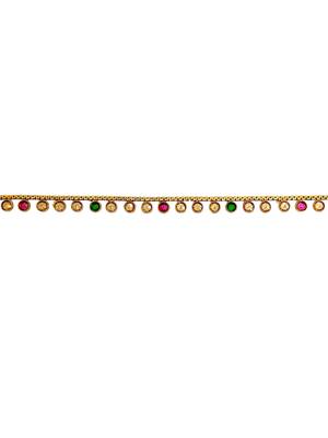 Gold plated multi stone waist chain kamarbandh 4