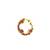 Gold plated red septum pressing nose ring nath
