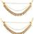 Gold plated paisley motif layered ear chain