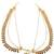 Gold plated paisley motif layered ear chain