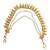 Gold plated paisley motif layered ear chain