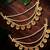 Gold plated floral layered ear chain