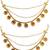 Gold plated floral layered ear chain