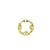 Gold plated american diamond pressing nose ring nath