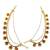 Gold plated floral layered ear chain