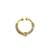 Gold plated american diamond septum pressing  nath nose ring