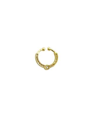 Gold plated american diamond septum pressing  nath nose ring 3