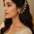 Gold plated floral layered ear chain