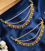 Gold plated fauna layered ear chain