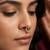 Gold plated american diamond septum pressing  nath nose ring