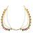 Gold plated fauna layered ear chain