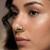 Gold plated green septum pressing nose ring nath