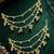 Golden fantasy beaded layered ear chain