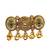 Gold plated kundan heritage meenakari adjustable finger ring