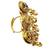 Gold plated kundan heritage meenakari adjustable finger ring