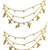 Golden fantasy beaded layered ear chain