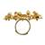 Gold plated kundan heritage meenakari adjustable finger ring