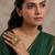 Gold plated kundan heritage meenakari adjustable finger ring
