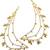 Golden fantasy beaded layered ear chain