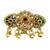 Gold plated kundan heritage meenakari adjustable finger ring