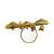 Gold plated kundan heritage meenakari adjustable finger ring