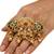 Gold plated kundan heritage meenakari adjustable finger ring