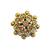 Gold plated mandala floral adjustable finger ring