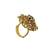 Gold plated mandala floral adjustable finger ring