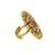 Gold plated rajwadi adjustable finger ring