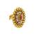 Gold plated rajwadi adjustable finger ring