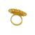 Gold plated rajwadi adjustable finger ring