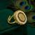 Gold plated cz oval adjustable finger ring