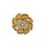 Gold plated cz ennamel adjustable finger ring